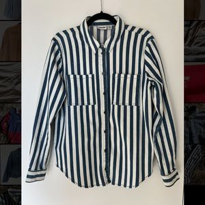 Striped Button up shirt (denim)